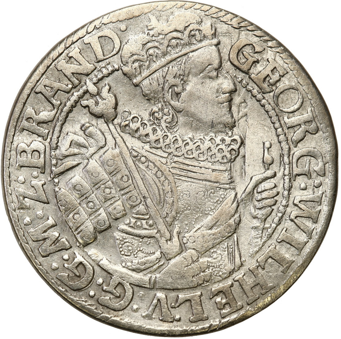 Prusy Książęce. Jerzy Wilhelm. Ort (18 groszy) 1622, Królewiec – NAJRZADSZY